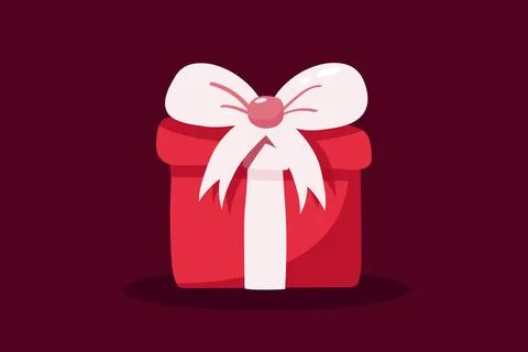 Gift box vector cartoon illustration hand draw Stock Illustration