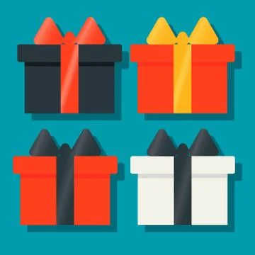 Gift box vector collection. Illustration for the holiday Stock Illustration