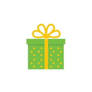 Gift box vector icon design element template Stock Illustration