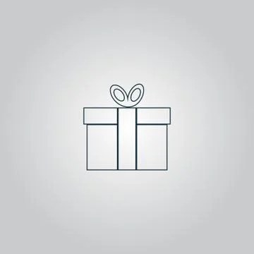 Gift box Vector icon Stock Illustration