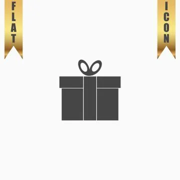 Gift box Vector icon Stock Illustration