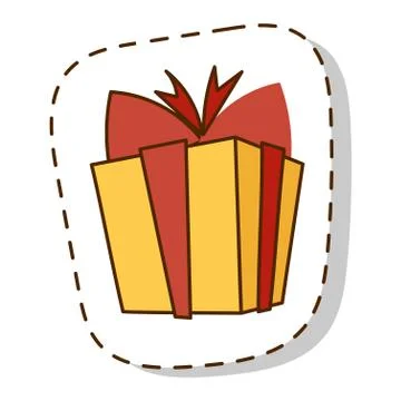 Gift box vector icon isolated Stock Illustration