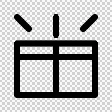 Gift box vector icon. outline style vector illustration. Can be used for UI, web イラスト素材