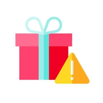 Gift box vector illustration, flat style icon Stock Illustration
