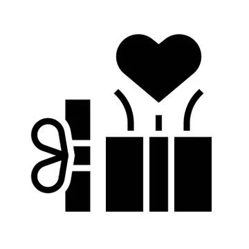 Gift box vector illustration, solid style icon 스톡 일러스트