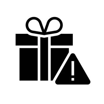 Gift box vector illustration, solid style icon 스톡 일러스트