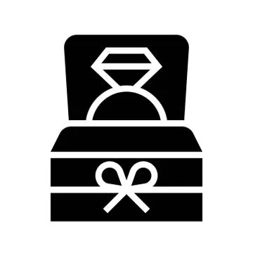 Gift box vector illustration, solid style icon イラスト素材