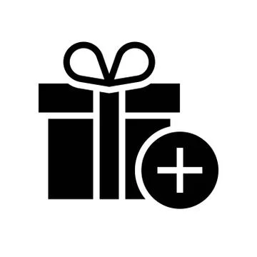 Gift box vector illustration, solid style icon 스톡 일러스트