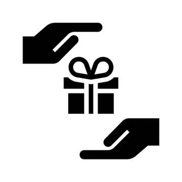 Gift box vector illustration, solid style icon Stock Illustration