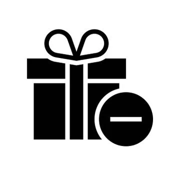 Gift box vector illustration, solid style icon 스톡 일러스트