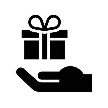 Gift box vector illustration, solid style icon イラスト素材