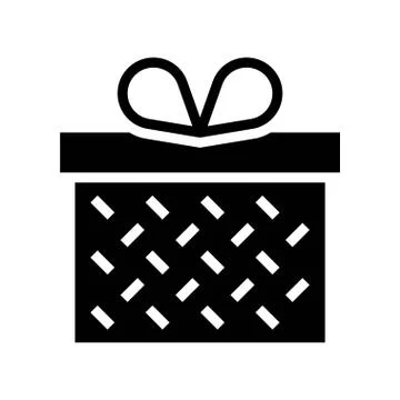 Gift box vector illustration, solid style icon 스톡 일러스트