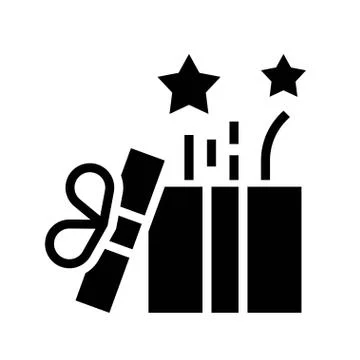 Gift box vector illustration, solid design icon イラスト素材