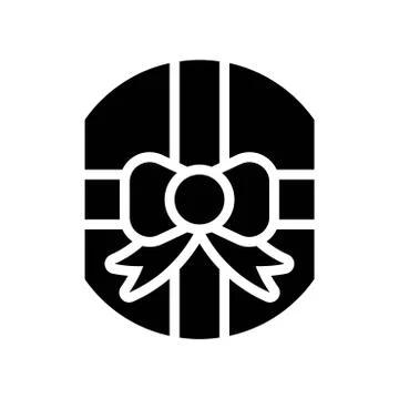 Gift box vector, Isolated Easter solid style icon イラスト素材