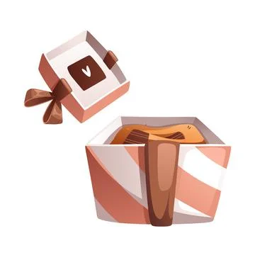 A gift box with a warm yellow wool sweater. Detailed vector illustration. Stock Illustration