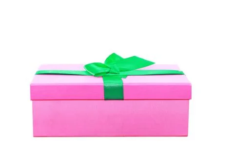 Gift box on a white background Stock Photos