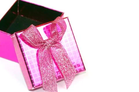 Gift box on white background Stock Photos