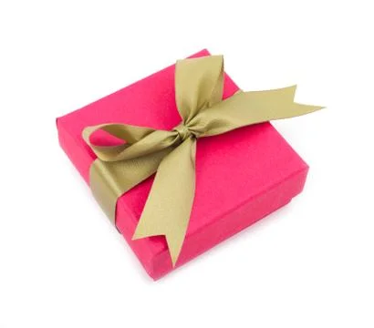 Gift box on white background Stock Photos