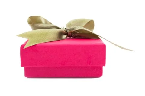 Gift box on white background Stock Photos