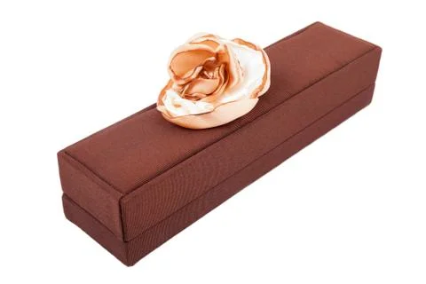 Gift box on white background Stock Photos