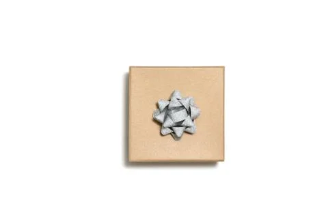 Gift box on white background Stock Photos