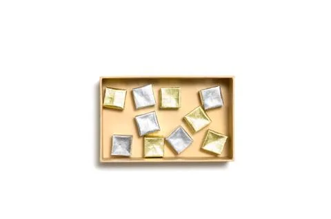 Gift box on white background Stock Photos