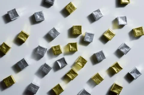 Gift box on white background Stock Photos