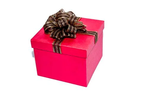 Gift box on white background Stock Photos