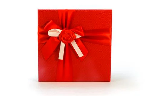 Gift box on white background Foto stock