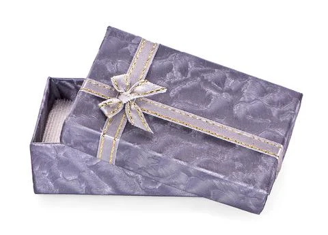 Gift box on white background Stock Photos