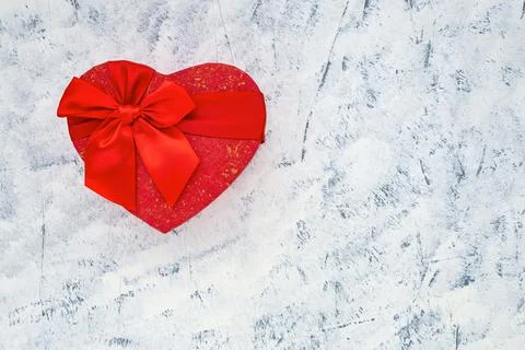 Gift box on white-grey background Stock Photos