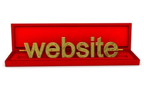 Gift box with word "website" Stock Illustration