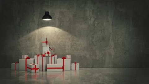 Gift boxes, 3d illustration Stock Illustration