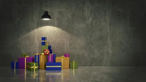 Gift boxes, 3d illustration Stock Illustration