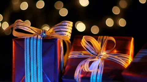 Gift boxes 7-2 30fps Stock Footage 574243