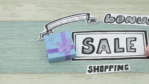 Gift boxes and decoration Stock Footage 90749131