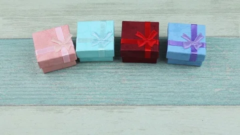 Gift boxes and note Stock Footage 89894091
