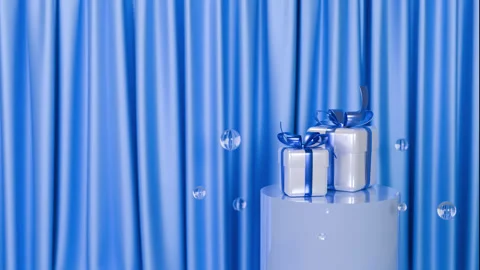 Gift boxes animation. 3d render, realistic. Present, surprise box. Vídeos de archivo 292830117