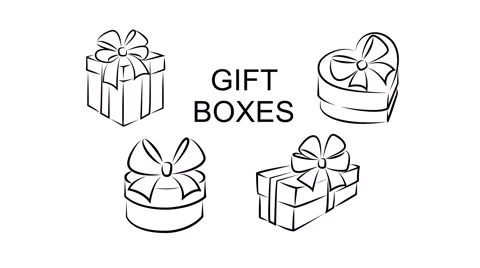 Gift boxes animation 4K Stock-Footage 47132779
