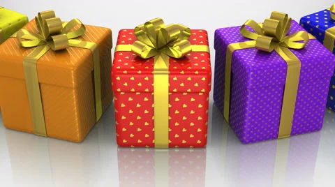 Gift Boxes Animation Stock Footage 56605358