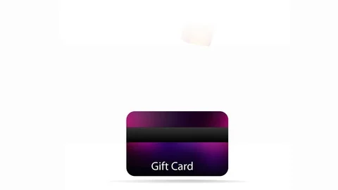 Gift boxes are falling on the gift card Stock Footage