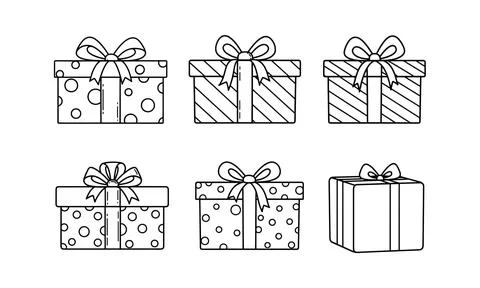 Gift boxes with bows for Christmas or other Holiday Celebration Stock Illustration