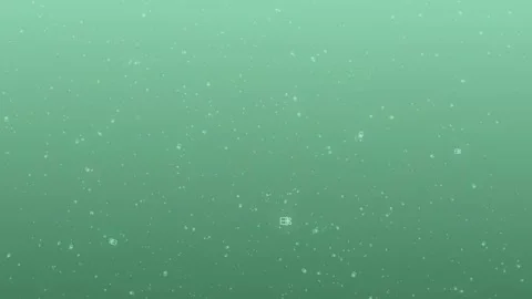 Gift boxes with bows painted with a white stroke fall on a green gradient Stock Footage 254490939