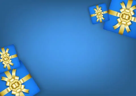 Gift boxes christmas on blue background Stock-Illustration