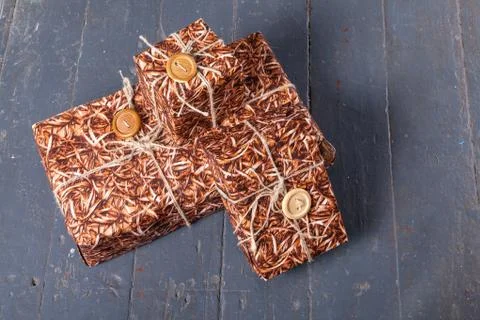 Gift boxes for christmas celebration Stock Photos
