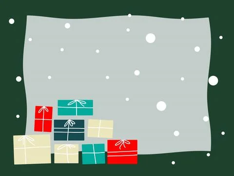 Gift boxes in christmas Stock Illustration