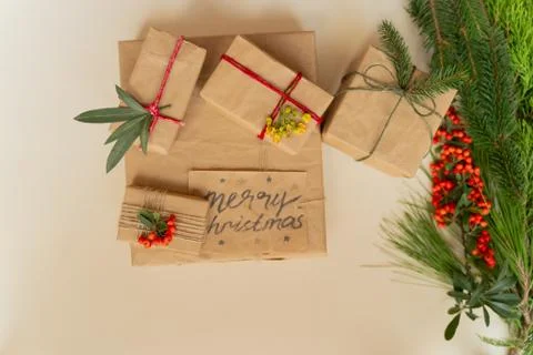 Gift boxes for christmas Stock Photos