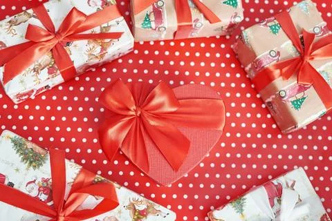 Gift boxes christmas tree background. Luxury New Year gift. Merry Christmas b Stock Photos