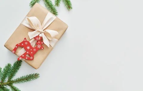Gift boxes christmas tree background. Luxury New Year gift. Merry Christmas b Stock Photos