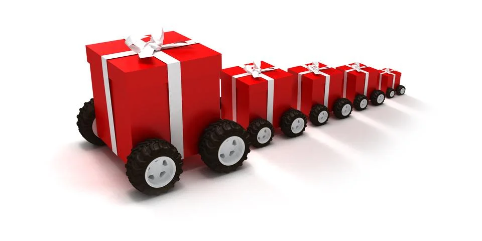 Gift boxes convoi Stock Illustration